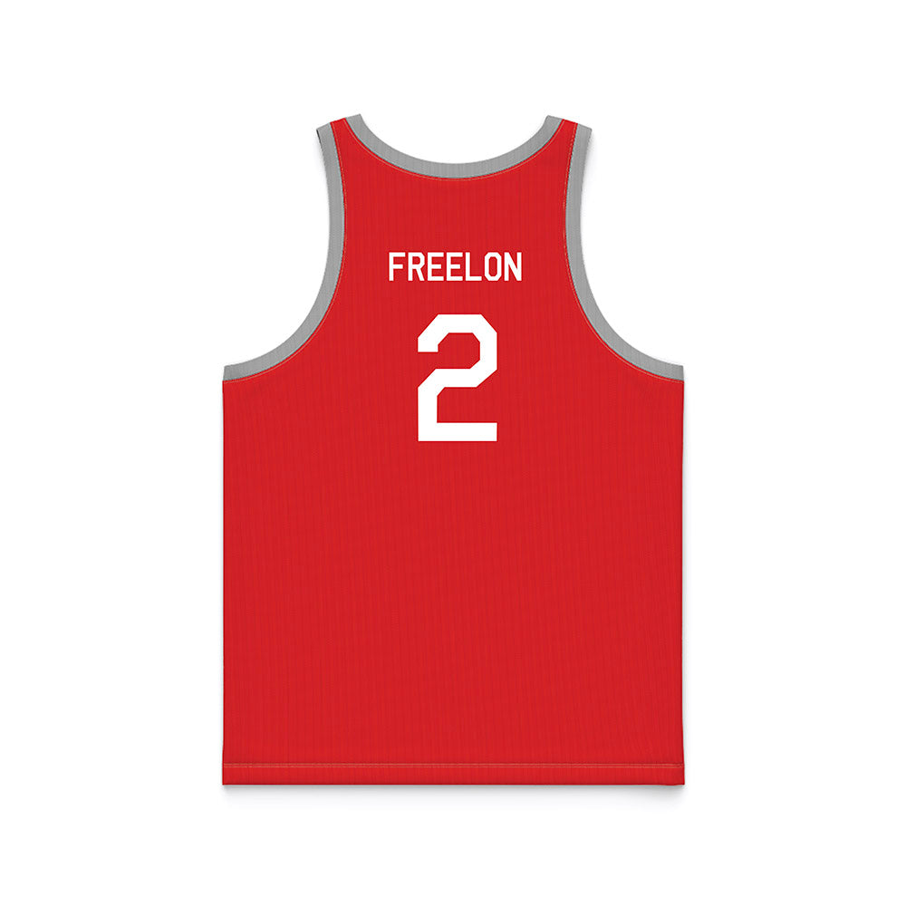 Texas Tech - NCAA Women's Basketball : Kilah Freelon - Red Hardwood Basketball Jersey-1