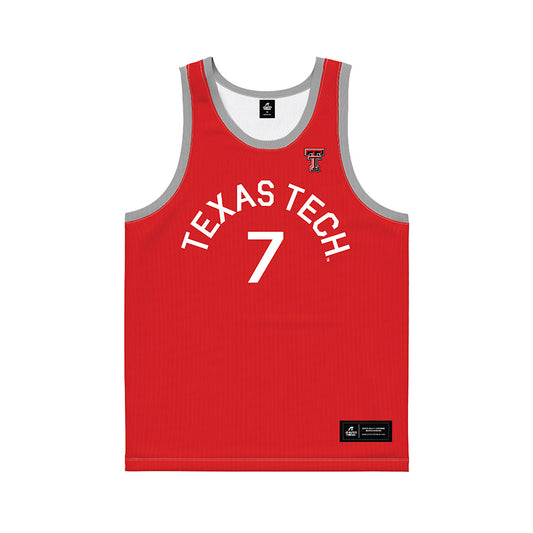 Texas Tech - NCAA Women's Basketball : Kalysta Martin - Red Hardwood Basketball Jersey-0