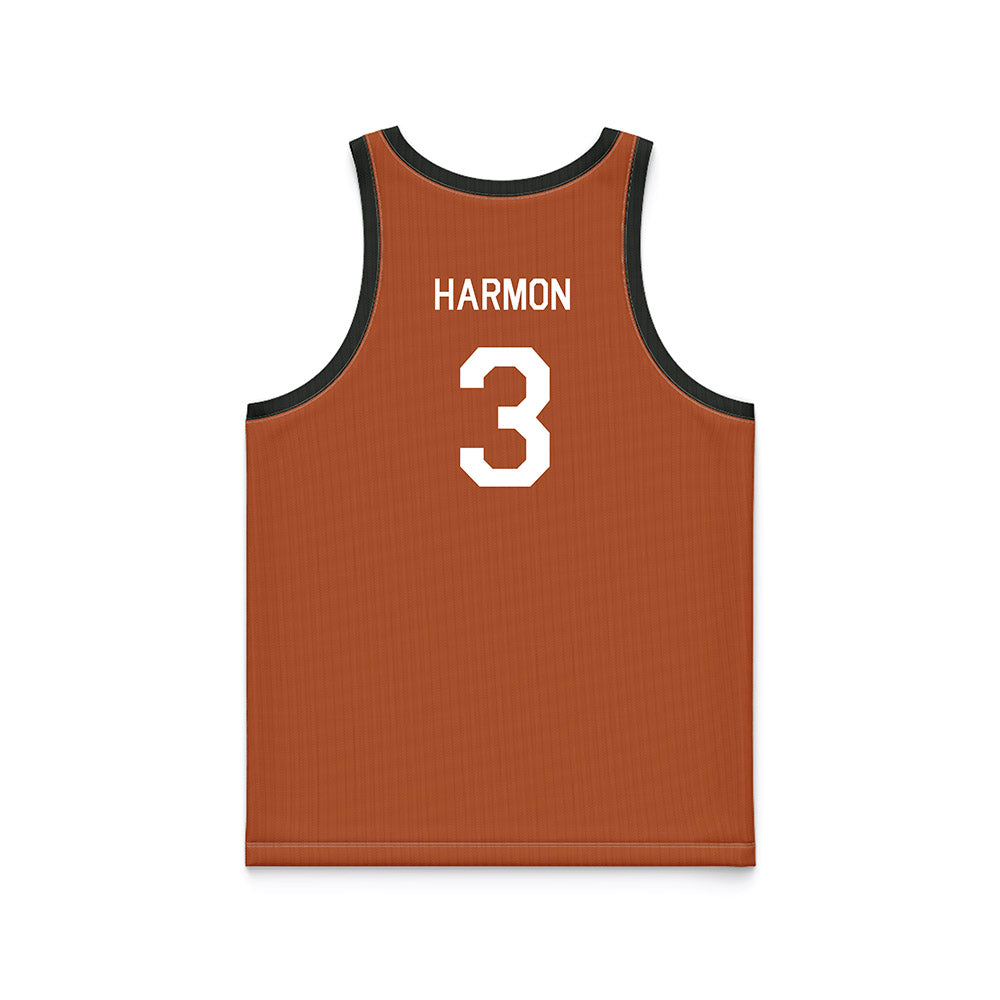 Texas - NCAA Women's Basketball : Rori Harmon - Orange Hardwood Basketball Jersey-1