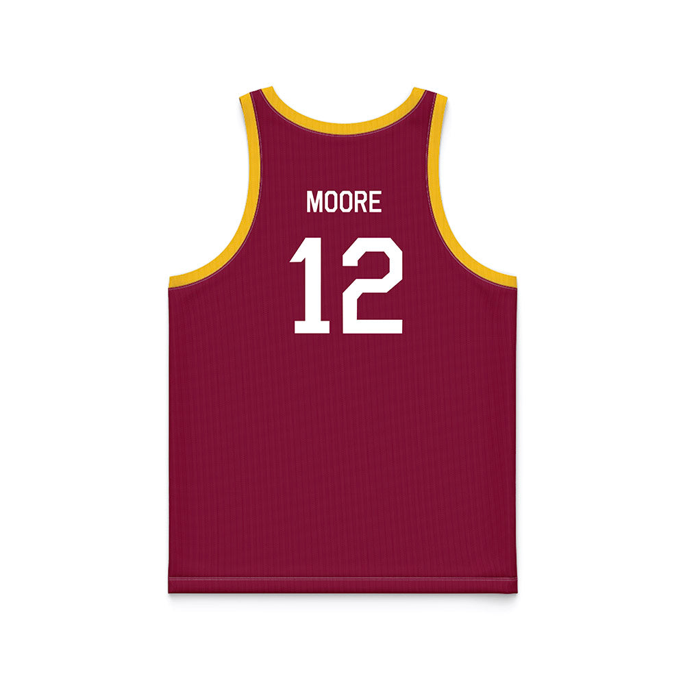 Arizona State - NCAA Women's Basketball : Makayla Moore - Maroon Hardwood Basketball Jersey-1