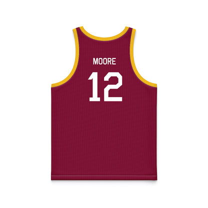 Arizona State - NCAA Women's Basketball : Makayla Moore - Maroon Hardwood Basketball Jersey-1