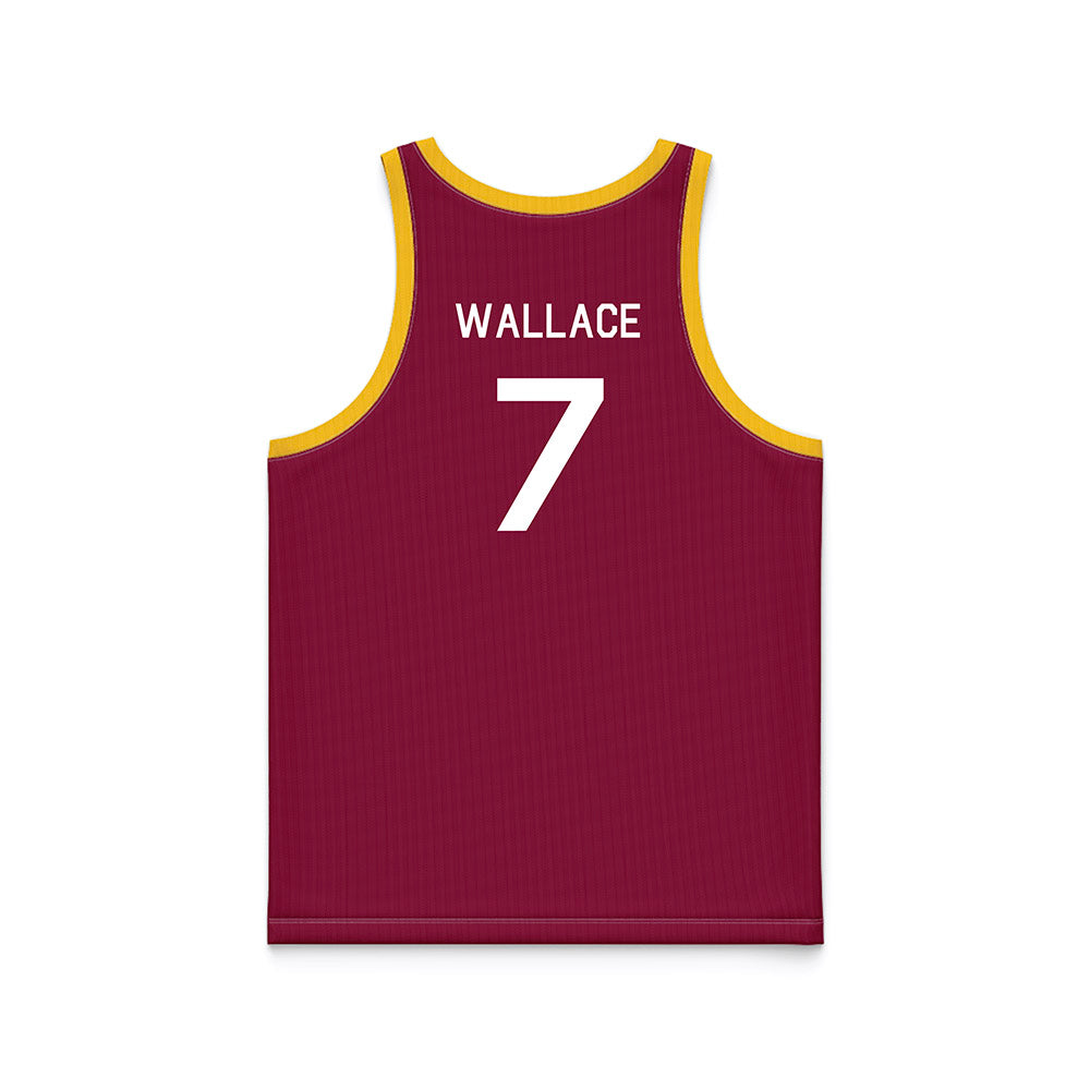Arizona State - NCAA Men's Basketball : Vijay Wallace - Maroon Hardwood Basketball Jersey-1