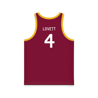 Arizona State - NCAA Women's Basketball : Jyah LoVett - Maroon Hardwood Basketball Jersey-1