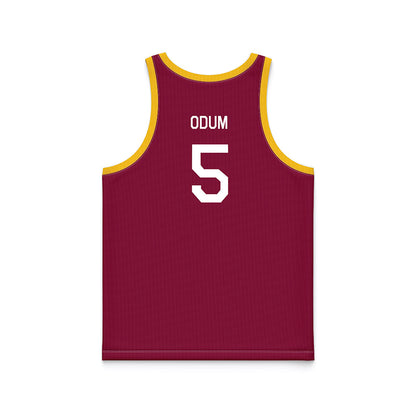 Arizona State - NCAA Men's Basketball : Maurice Odum - Maroon Hardwood Basketball Jersey-1