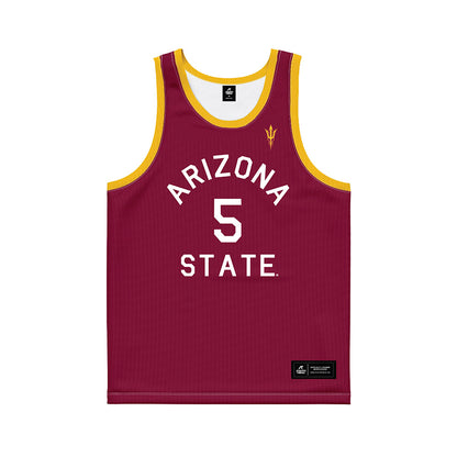 Arizona State - NCAA Men's Basketball : Maurice Odum - Maroon Hardwood Basketball Jersey-0