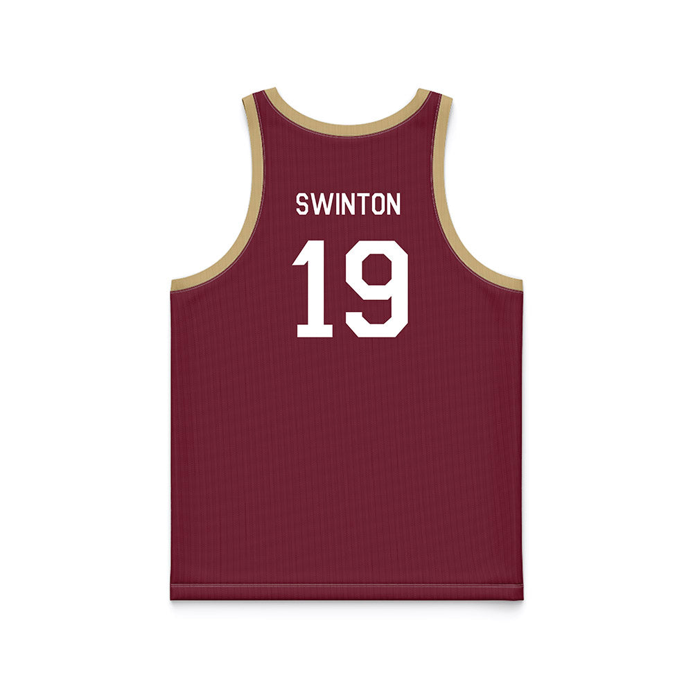 FSU - NCAA Men's Basketball : AJ Swinton - Hardwood Reissue Basketball Jersey-1