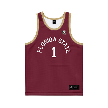 FSU - NCAA Men's Basketball : Jamir Watkins - Hardwood Reissue Basketball Jersey-0