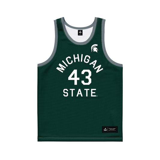 Michigan State - NCAA Men's Basketball : Colin Walton - Hardwood Reissue Basketball Jersey-0