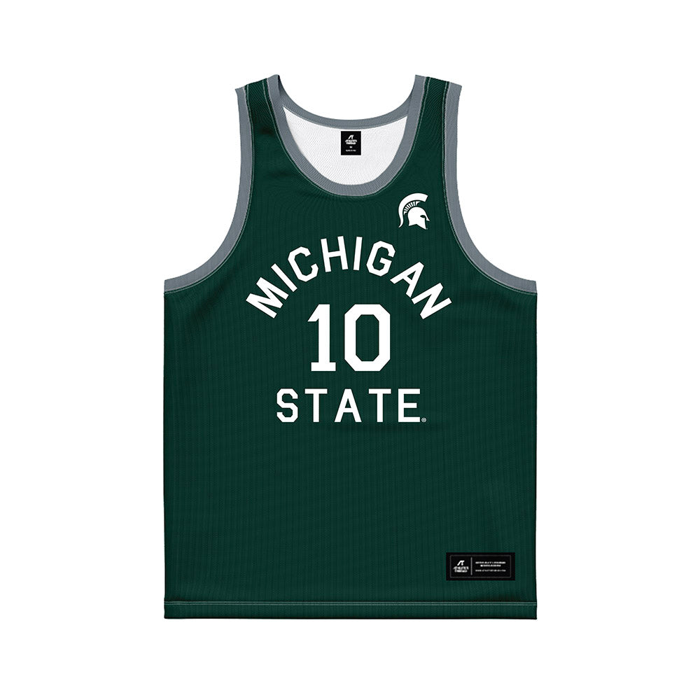 Michigan State - NCAA Women's Basketball : Lauren Walker - Hardwood Reissue Basketball Jersey-0