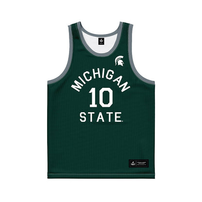 Michigan State - NCAA Men's Basketball : Denham Wojcik - Hardwood Reissue Basketball Jersey-0