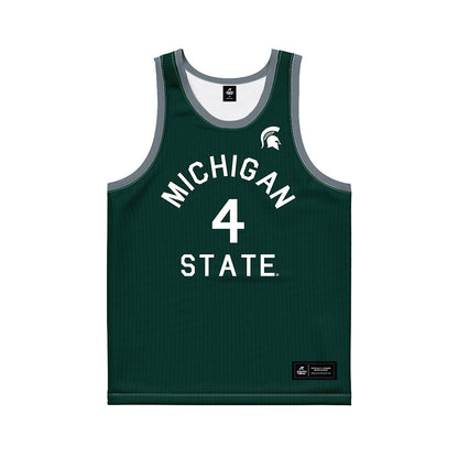 Michigan State - NCAA Women's Basketball : Theryn Hallock - Hardwood Reissue Basketball Jersey-0