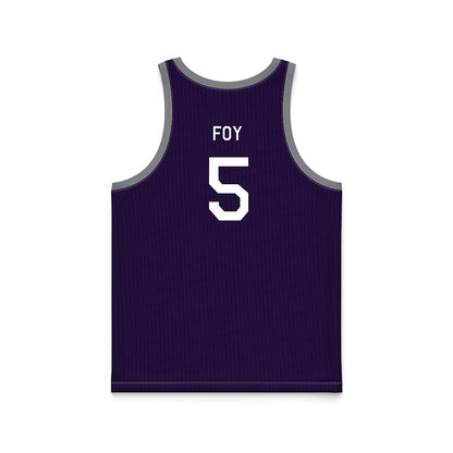 Kansas State - NCAA Women's Basketball : Aniya' Foy - Purple Hardwood Basketball Jersey-1