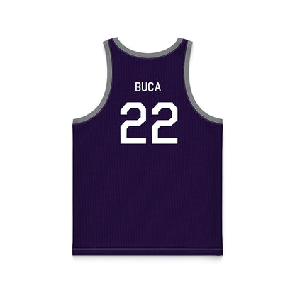 Kansas State - NCAA Men's Basketball : Dorin Buca - Purple Hardwood Basketball Jersey-1