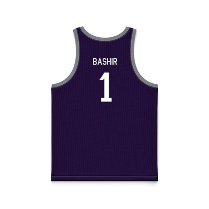 Kansas State - NCAA Men's Basketball : Abdi Bashir - Purple Hardwood Basketball Jersey-1