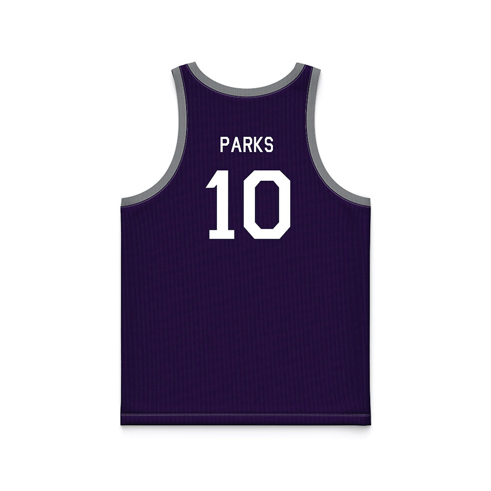 Kansas State - NCAA Women's Basketball : mikayla parks - Purple Hardwood Basketball Jersey-1