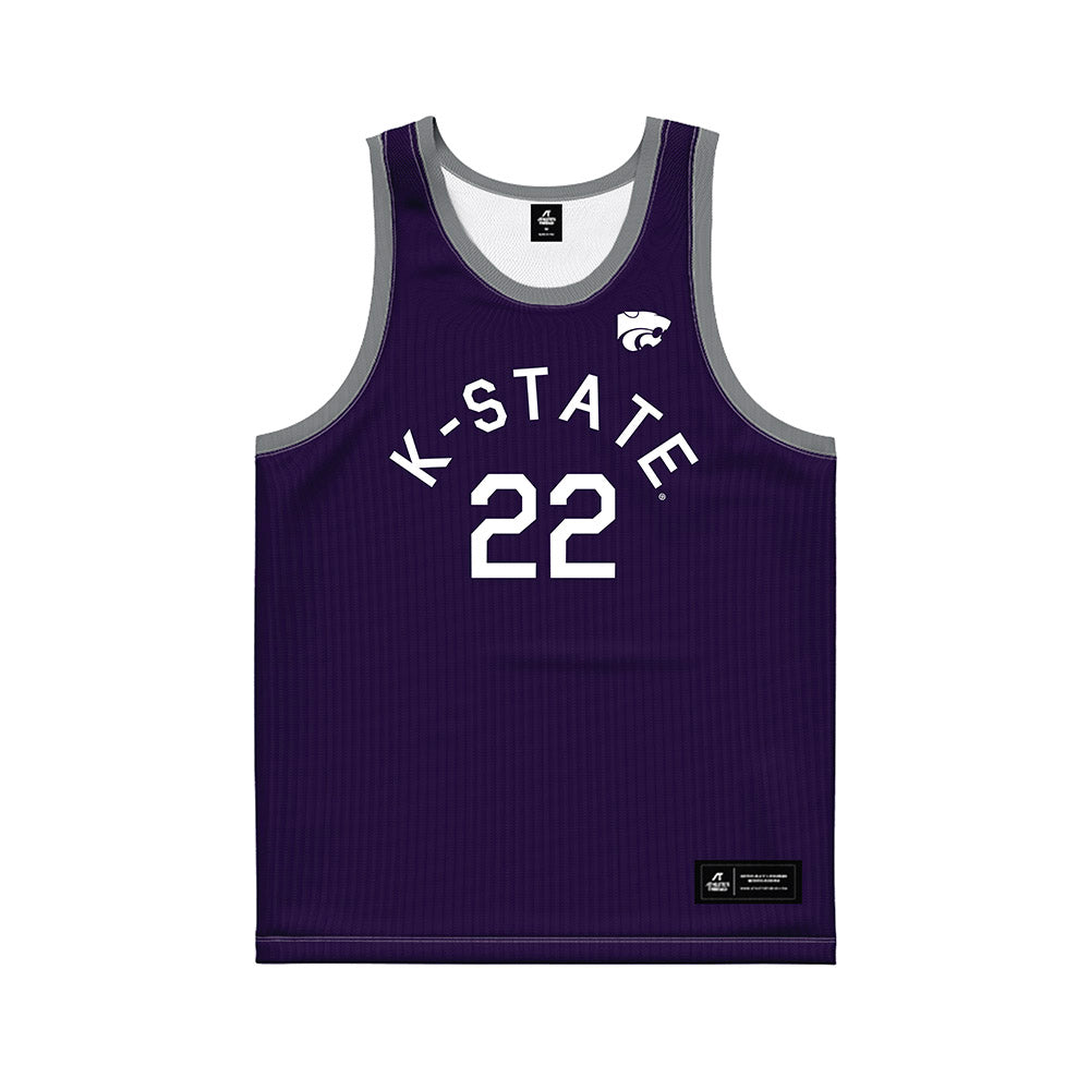 Kansas State - NCAA Men's Basketball : Dorin Buca - Purple Hardwood Basketball Jersey-0