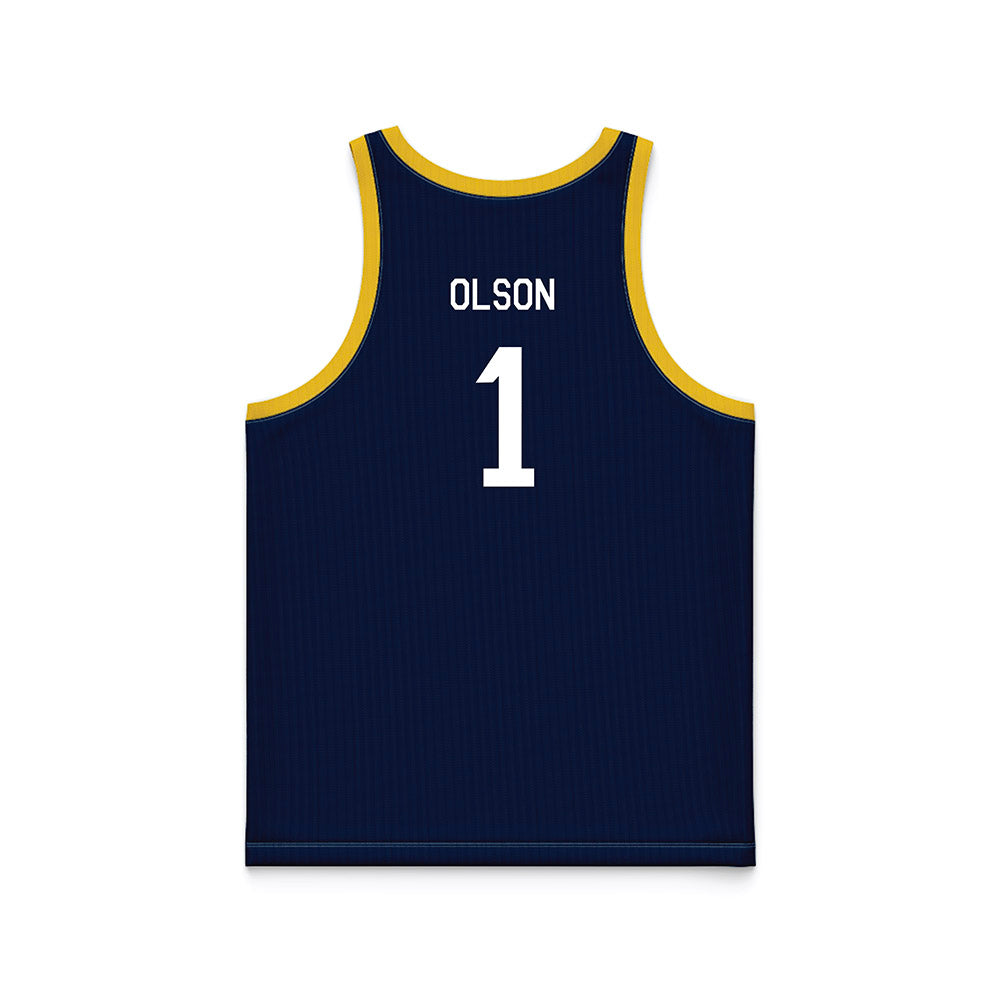 Michigan - NCAA Women's Basketball : Olivia Olson - Hardwood Reissue Basketball Jersey-1