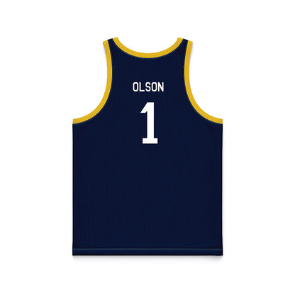 Michigan - NCAA Women's Basketball : Olivia Olson - Hardwood Reissue Basketball Jersey-1