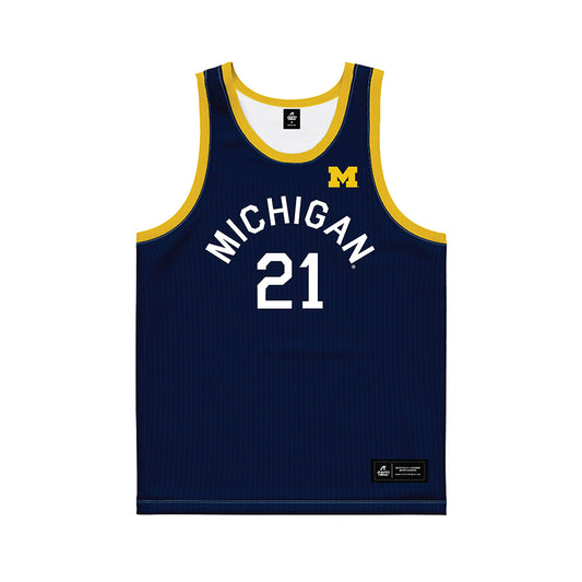 Michigan - NCAA Women's Basketball : Ally VanTimmeren - Hardwood Reissue Basketball Jersey-0