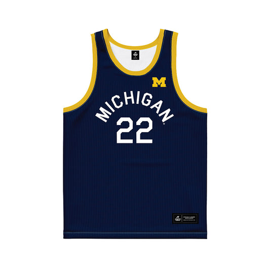 Michigan - NCAA Women's Basketball : Kendall Dudley - Hardwood Reissue Basketball Jersey-0