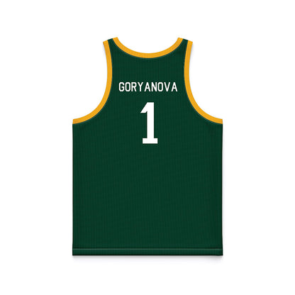 Baylor - NCAA Women's Basketball : Ines Goryanova - Green Hardwood Basketball Jersey-1
