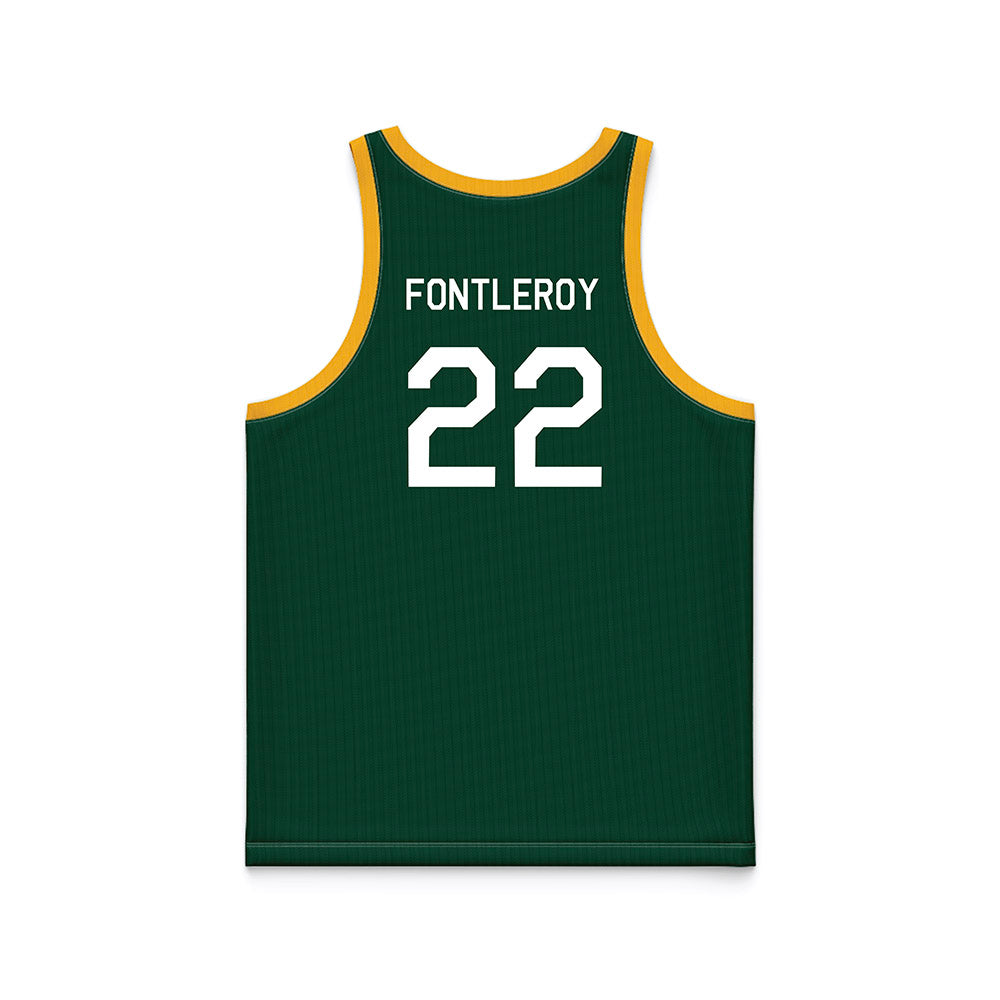 Baylor - NCAA Women's Basketball : Bella Fontleroy - Green Hardwood Basketball Jersey-1