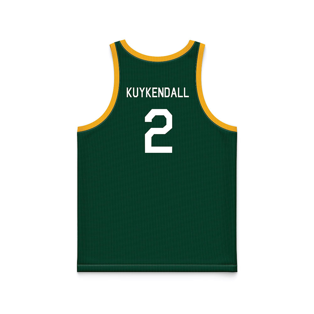 Baylor - NCAA Men's Basketball : Will Kuykendall - Green Hardwood Basketball Jersey-1
