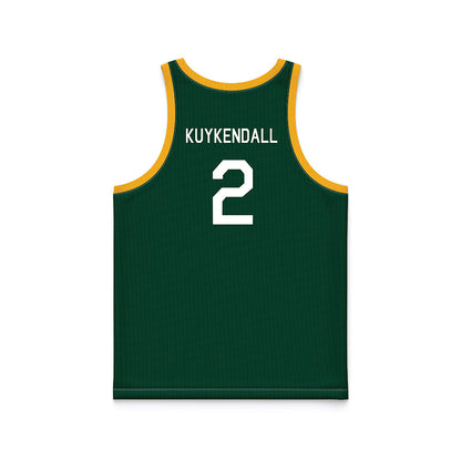 Baylor - NCAA Men's Basketball : Will Kuykendall - Green Hardwood Basketball Jersey-1