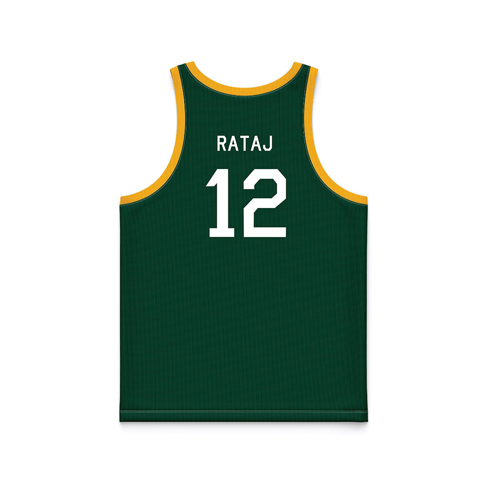 Baylor - NCAA Men's Basketball : Michael Rataj - Green Hardwood Basketball Jersey-1