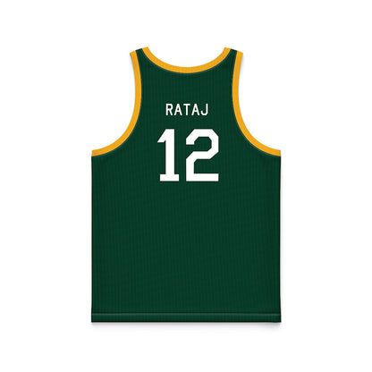 Baylor - NCAA Men's Basketball : Michael Rataj - Green Hardwood Basketball Jersey-1