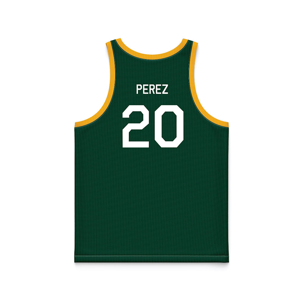 Baylor - NCAA Men's Basketball : Maikcol Perez - Green Hardwood Basketball Jersey-1