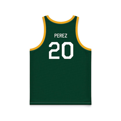 Baylor - NCAA Men's Basketball : Maikcol Perez - Green Hardwood Basketball Jersey-1