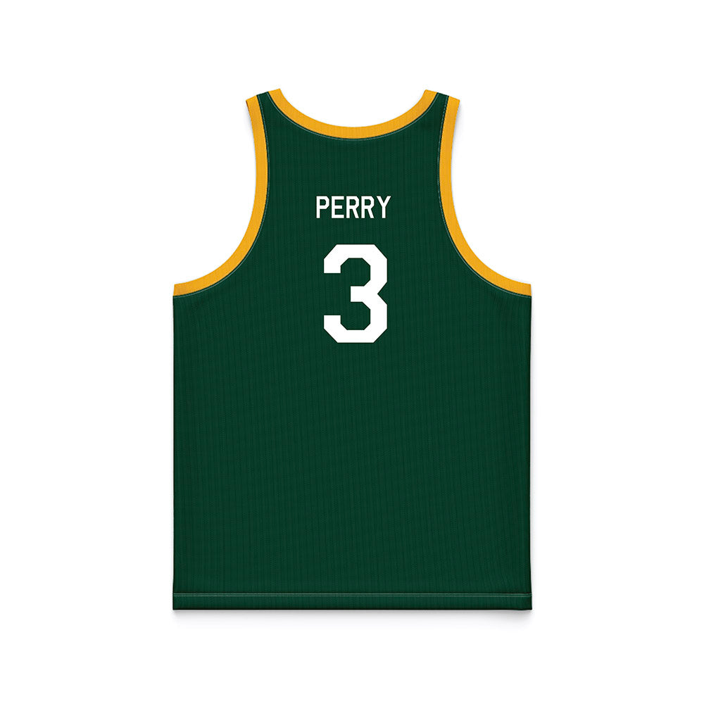 Baylor - NCAA Men's Basketball : Drew Perry - Green Hardwood Basketball Jersey-1