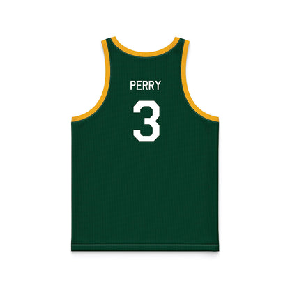 Baylor - NCAA Men's Basketball : Drew Perry - Green Hardwood Basketball Jersey-1