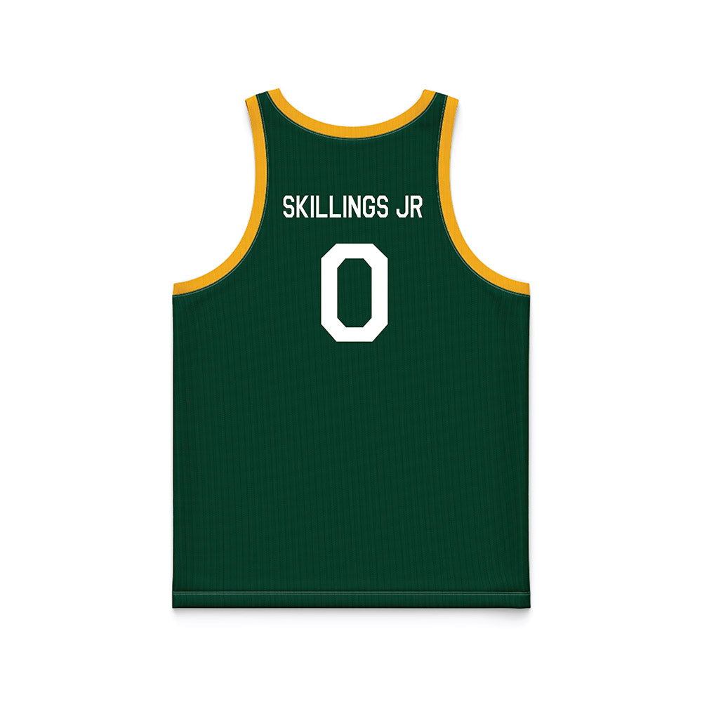 Baylor - NCAA Men's Basketball : Daniel Skillings Jr - Green Hardwood Basketball Jersey-1