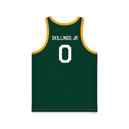 Baylor - NCAA Men's Basketball : Daniel Skillings Jr - Green Hardwood Basketball Jersey-1