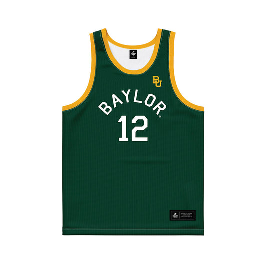 Baylor - NCAA Men's Basketball : Michael Rataj - Green Hardwood Basketball Jersey-0