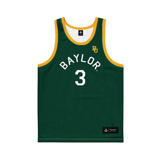 Baylor - NCAA Men's Basketball : Drew Perry - Green Hardwood Basketball Jersey-0