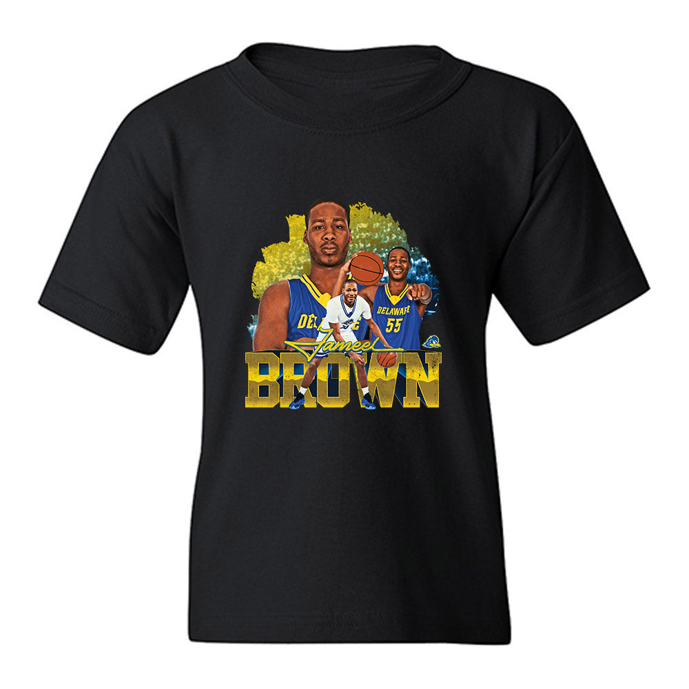 Delaware - NCAA Men's Basketball : Jameel Brown - Caricature Youth T-Shirt-0