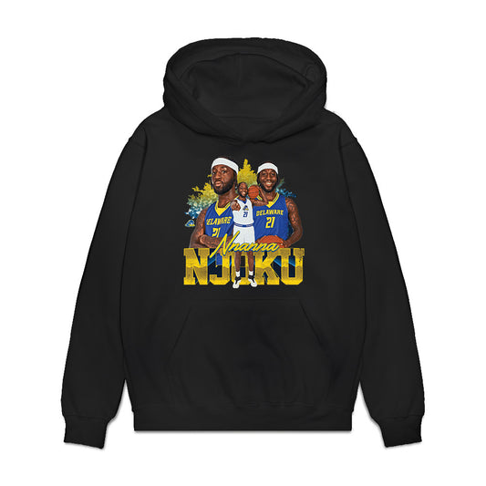 Delaware - NCAA Men's Basketball : Nnanna Njoku - Collage Premium Hooded Sweatshirt-0