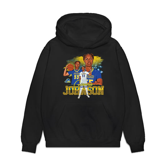 Delaware - NCAA Women's Basketball : Gianna Johnson - Collage Premium Hooded Sweatshirt-0