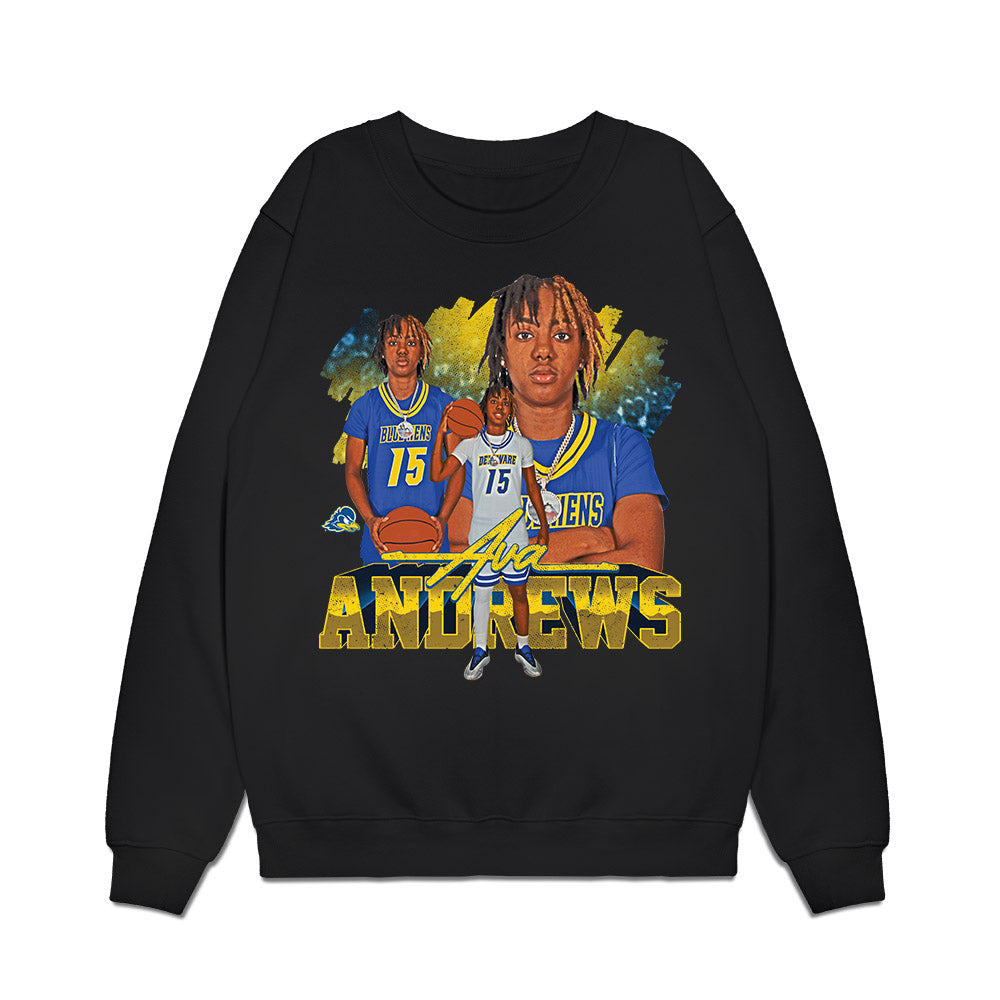 Delaware - NCAA Women's Basketball : Ava Andrews - Collage Premium Crewneck Sweatshirt-0