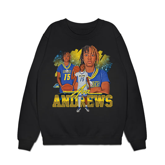 Delaware - NCAA Women's Basketball : Ava Andrews - Collage Premium Crewneck Sweatshirt-0