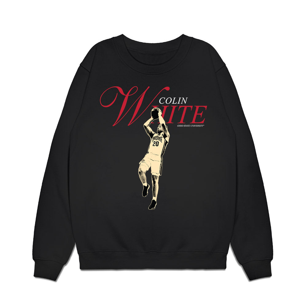 Ohio State - NCAA Men's Basketball : Colin White - Legacy Premium Crewneck Sweatshirt-0