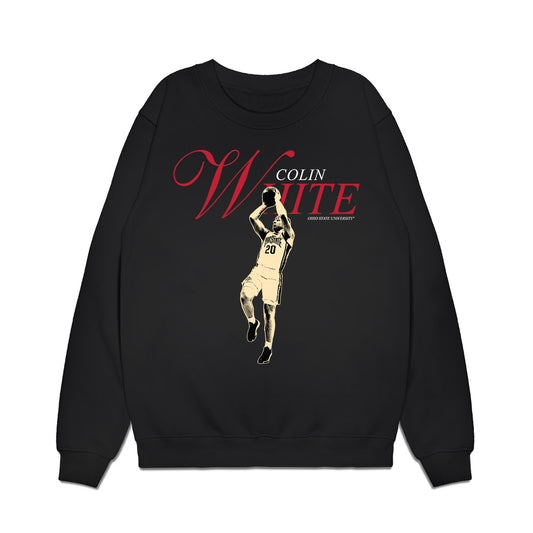 Ohio State - NCAA Men's Basketball : Colin White - Legacy Premium Crewneck Sweatshirt-0