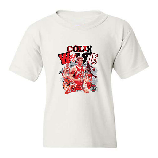 Ohio State - NCAA Men's Basketball : Colin White - Collage Youth T-Shirt-0