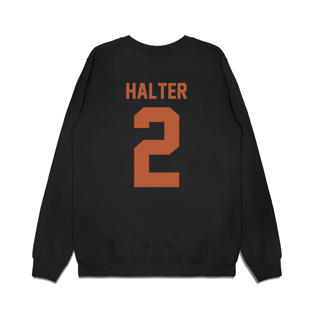 Texas - NCAA Women's Volleyball : Emma Halter - Vintage Shersey Premium Crewneck Sweatshirt-1