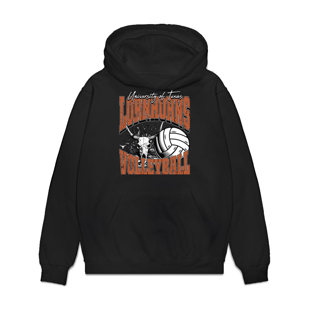Texas - NCAA Women's Volleyball : Emma Halter - Vintage Shersey Premium Hooded Sweatshirt-0