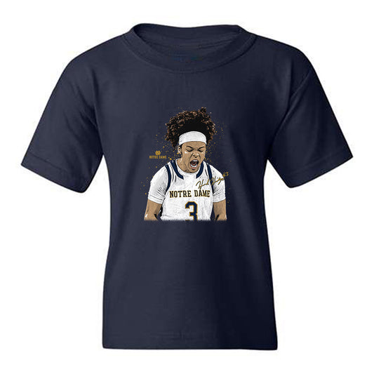 Notre Dame - NCAA Women's Basketball : Hannah Hidalgo - GameFace Youth T-Shirt-0