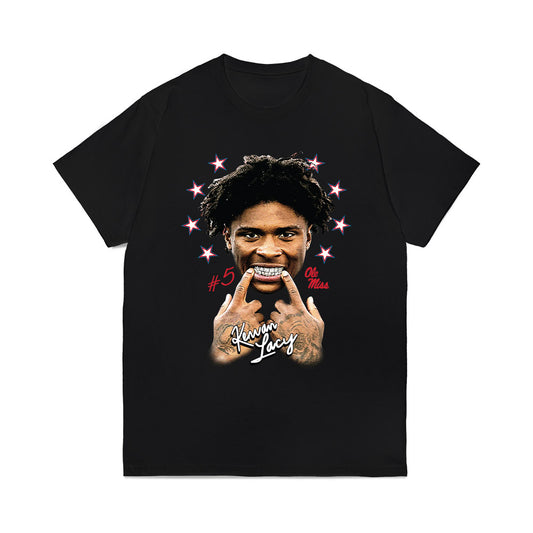 Ole Miss - NCAA Football : Kewan Lacy - Game face Comfort Colors T-Shirt-0